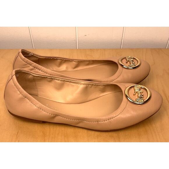 Coach Women's Bailey Smooth Leather Slip On Ballet Flats in Beechwood Size 38.5 - Picture 7 of 11